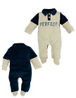 Baby Clothes Boy Play Outfit One-piece Long-sleeve Footed Girl Clothes (Navy)
