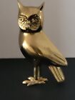 Brass Finish Owl Statue Feet Attached By Screws
