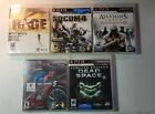 Lot Of 5 PS3 Games~Rage~Socom 4~assassins Creed~Gran Turismo 5~dead Space 2