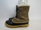 Sorel Mens Size 10 M Brown Leather Rubber Waterproof Lace Up Winter Snow Boots