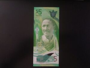 5 dollars Barbados 2022 UNC No Reserve