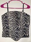 Vintage Y2K Bebe Small Cheetah Print Top Made in USA Removable Spaghetti Straps