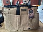 14 Waxed Canvas Supply Bag / Garden Tool Tote / Cleaning Organizer Bag / Mobile