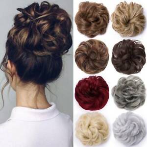 Natural Curly Messy Bun Hair Piece Scrunchie Updo Hair Extensions Real as Human
