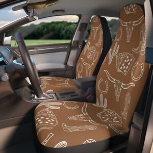 Cow Pattern Car Seat Cover, Cow All Over Print Car Seat Covers Decor