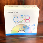 Memorex 700MB/80-Minute 40x Music CD-R Media - 10-Pack with Slim Jewel Cases