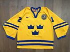 VTG Nike Peter Forsberg #21 Team Sweden 1998 Olympic Hockey Jersey Sz 52 Large