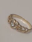 10KP Yellow Gold Graded C 3 Diamond Heart Shaped ≈ Size 9 Ring * No Reserve *