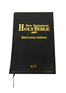 The Holy Bible KJV Pocket Sized New Testaments Faux  Black Leather Red Letter
