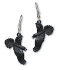 Gothic Black Raven Black Crow Dangle Earrings #1053