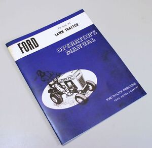 Ford 70 75 Lawn Tractor Owners Operators Manual Gas Riding Rider Mower Garden