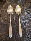 [2] Vintage Wm. Rogers & Son IS 'Gardenia 1941 TWO SERVING SPOONS