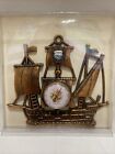 Vintage Brass Wall Mount Thermometer TSS Maradi Grad Sailboat Ship