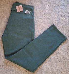 Frontier Classics Western Pants Green Cotton V Notch Back Size 44 NWT