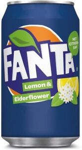 New Listing6 Cans of Fanta Elderflower & Lemon Flavor Soft Drink Soda 330ml/11 oz Each