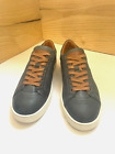 SANTONI man's gray-blue  leather  sneakers / shoes / made in Italy / 42EU / 9US