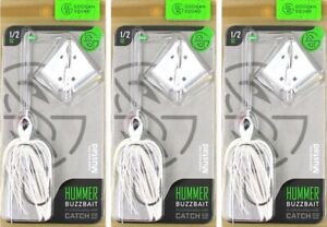 (3) Googan Squad 1/2 Oz. White Hummer Buzz Baits Buzzbaits Brand New In Pack
