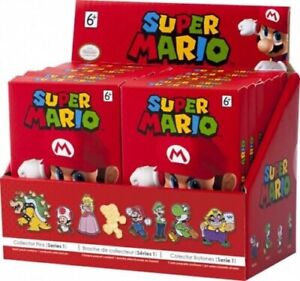 Super Mario Series 1 Collector Pins Nintendo Case Lot of 12 Sealed