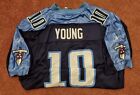 Vintage Reebok Vince Young Tennessee Titans Jersey Mens XL Blue Football Adult