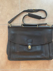 Vintage Coach Black Leather Beekman Briefcase Messenger Bag