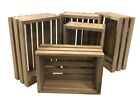 Rustic wood crates sets of 5 light brown by Mowoodwork made in USA