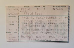 Elton John & Billy Joel Ticket Stub August 11, 1994 Milwaukee County Stadium
