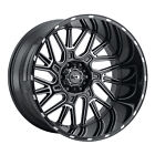 22x10 Vision 404 Brawl Gloss Black Milled Spoke Wheels 6x135 (-19mm) Set of 4