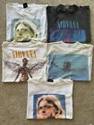 Lot Of 5 Vintage Nirvana Kurt Cobain Tour Shirts XL In Utero Never mind Sliver