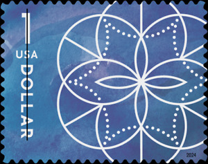 US Floral Geometry $1 Stamp Scott #5853
