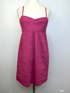 THEORY Ambrosa Womens Stretch Linen/Viscose Sleeveless Dress Pockets SZ 10