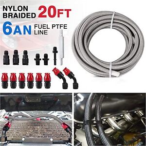 6AN PTFE LS Swap EFI Fuel Line Fitting Kit with 20FT Hose and 15 Fitting E85 US