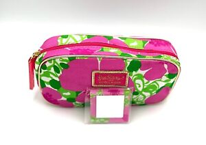 Estee Lauder  Floral Cosmetic Makeup Bag with  Mirror By  Lilly Pulitzer Design
