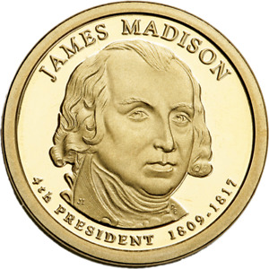 2007 S James Madison, Presidential Commemorative Dollar, D-Cam, Proof Coin