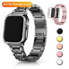 For Apple Watch Series 5 4 3 2 1 Bling Band iWatch Strap + Full Body Case Cover