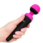 Palm Power Personal Wand Silicone Body Massager Fuschia - Super Strong
