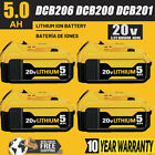 5.0AH For DeWalt 20V 20 Volt Max  Lithium Battery DCB206-2 DCB203-2 Replacement