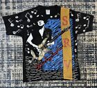 Vintage 1992 Stevie Ray Vaughan Brockum All Over Print T Shirt XL DRY ROT Rock