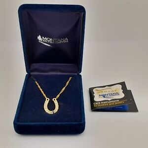 Montana Silversmiths Horseshoe Necklace with Box 2007 #NC62G