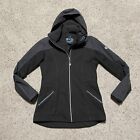 Women’s Medium Kuhl KLASH Trench Jacket Coat Softshell Removable Hood Black