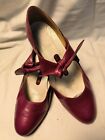 Rare Carel  Leather Court Shoes Red Sz. 8