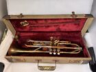 Getzen Super Deluxe Vintage Trumpet And Original Case Burgundy Interior 68879