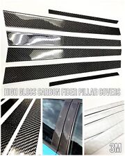 Pillar Panel Cover 6x Gloss Real Carbon Fiber Fits 12-19 GS450H GS350 GS-F URL10
