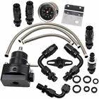 Universal Adjustable Fuel Pressure Regulator Kit 100psi Guage AN6 Fitting