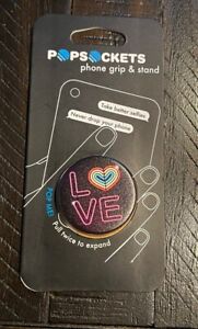 PopSockets Neon Love Sign PopSocket Pop Socket Phone Holder Grip Stand