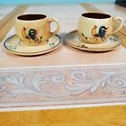 Pennsbury Pottery Rooster Mug And Saucer  Set Of 2