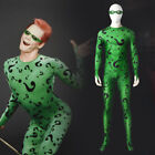 Batman Forever Riddler Cosplay Costume Jumpsuit Outfits Halloween Adult