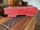 Vintage Original Tootsietoy RR Gondola Red Train Car Railroad 004696