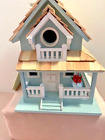Bird House -HB Home Bazaar Farmhouse Colonial blue with white trim - NWT