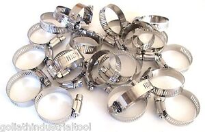 50 GOLIATH INDUSTRIAL STAINLESS STEEL HOSE CLAMPS 1-1/4 - 1-3/4