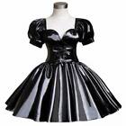 French Maid Girl Sissy Lockable Black PVC Dress Cosplay Costume Tailor-made